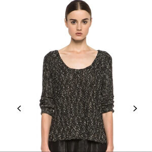 Helmut Lang Caged Boucle Side Slit Pullover‎